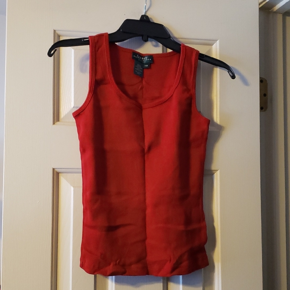 Ralph Lauren Petite Red Tank Top Size PP